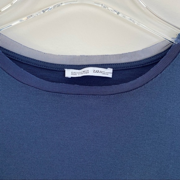 Zara Blue Top with short sleeves - Picture 3 of 13